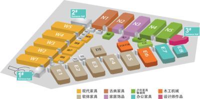 中國國際家具展公開全部展位平面圖，助力行業精準布局